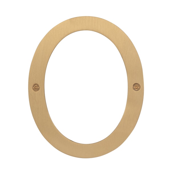 Sure-Loc Hardware Sure-Loc Hardware Stainless Steel House Number 6, No. 0, Satin Brass HNSS6-0 SB - main